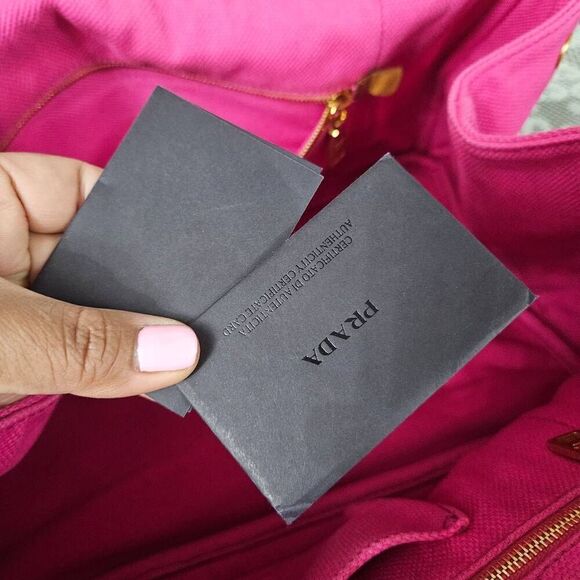 Prada Canapa Large pink tote bag - Picture 10 of 16